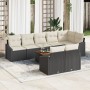 Juego de sofá de jardín de 9 piezas con cojines de ratán negro y acacia by , Outdoor sofas - Ref: Foro24-3356514, Price: 614,...