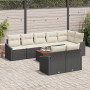 Juego de sofá de jardín de 9 piezas con cojines de ratán negro y acacia by , Outdoor sofas - Ref: Foro24-3356514, Price: 614,...