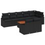 Juego de Sofá de Jardín de 9 Piezas con Cojines Negro Poliratán Acacia by , Outdoor sofas - Ref: Foro24-3356518, Price: 639,8...