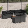 Juego de Sofá de Jardín de 9 Piezas con Cojines Negro Poliratán Acacia by , Outdoor sofas - Ref: Foro24-3356518, Price: 639,8...