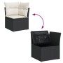 Juego de Sofá de Jardín de 7 Piezas con Cojines Negro Polirratán Acacia by , Outdoor sofas - Ref: Foro24-3356521, Price: 443,...