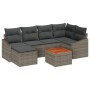 Set de Sofá de Jardín de 7 Piezas con Cojines Gris de Ratán Sintético de Acacia by , Outdoor sofas - Ref: Foro24-3356522, Pri...