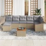 Conjunto de Sofá de Jardín de 8 Piezas con Cojines Beige Poliratán Acacia | Foro24.es | Tu tienda online para hogar, jardín y más Foro24.es