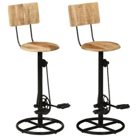 Küchenhocker 2 Einheiten aus massivem Mangoholz von vidaXL, Küchenhocker - Ref: Foro24-338218, Preis: 142,93 €, Rabatt: %