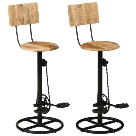 Küchenhocker 2 Einheiten aus massivem Mangoholz von vidaXL, Küchenhocker - Ref: Foro24-338218, Preis: 145,27 €, Rabatt: %