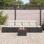 Juego de Sofás de Jardín de 5 Piezas con Cojines Negro Polirratán Acacia by , Outdoor sofas - Ref: Foro24-3356556, Price: 347...