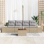 Conjunto de sofá de jardín de 5 piezas con cojines beige de poliratán Acacia by , Outdoor sofas - Ref: Foro24-3356558, Price:...