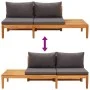 Gartenmöbel-Set 5-teilig mit dunkelgrauen Akazienholzkissen von vidaXL, Gartensets - Ref: Foro24-3087275, Preis: 727,32 €, Ra...