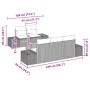 Conjunto de sofá de jardín de 6 piezas con cojines gris de ratán sintético by , Outdoor sofas - Ref: Foro24-3356564, Price: 5...