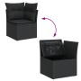Juego de Sofá de Jardín de 7 piezas con Cojines Negro Poliratán Acacia by , Outdoor sofas - Ref: Foro24-3356581, Price: 520,3...