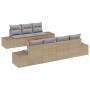 Juego de Sofá de Jardín de 8 Piezas con Cojines Beige de Poliratán Acacia by , Outdoor sofas - Ref: Foro24-3356586, Price: 62...