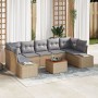 Conjunto de Sofás de Jardín de 8 Piezas con Cojines Beige de Ratán Sintético by , Outdoor sofas - Ref: Foro24-3356593, Price:...