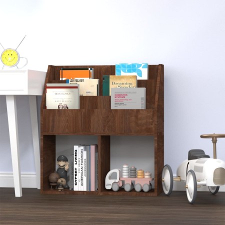 Revistero niños madera contrachapada marrón roble 71x30x78,5 cm de vidaXL, Revisteros - Ref: Foro24-339528, Precio: 68,22 €, ...