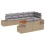 Set de sofá de jardín de 9 piezas con cojines Beige Poliratán Acacia by , Outdoor sofas - Ref: Foro24-3356642, Price: 711,30 ...