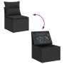 Conjunto de Sofá de Jardín de 9 Piezas con Cojines Negro Poliratán Acacia de , Sofás de exterior - Ref: Foro24-3356644, Preci...
