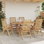 Conjunto de Comedor de Jardín  de 7 Piezas Plegable de Madera Maciza de Teca, Sillas de Jardín  2 pcs de Madera Maciza de Teca | Foro24.es | Tu tienda online para hogar, jardín y más Foro24.es