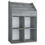 Revistero de niños madera de ingeniería hormigón 71x30x114 cm by vidaXL, Magazine racks - Ref: Foro24-339531, Price: 80,19 €,...