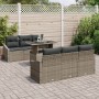 Juego de Sofás de Jardín de 7 Piezas con Cojines de Ratán Gris Poliratán by , Outdoor sofas - Ref: Foro24-3357662, Price: 582...