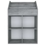 Revistero de niños madera de ingeniería hormigón 71x30x114 cm by vidaXL, Magazine racks - Ref: Foro24-339531, Price: 80,19 €,...