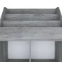 Revistero de niños madera de ingeniería hormigón 71x30x114 cm by vidaXL, Magazine racks - Ref: Foro24-339531, Price: 80,63 €,...