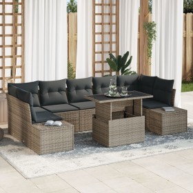 Conjunto de Sofá de Jardín de 8 Piezas con Cojines en Gris de Poliratán by , Outdoor sofas - Ref: Foro24-3357872, Price: 587,...