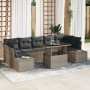 Conjunto de Sofá de Jardín de 8 Piezas con Cojines en Gris de Poliratán | Foro24.es | Tu tienda online para hogar, jardín y más Foro24.es