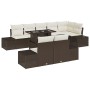 Set de Sofá de Jardín de 9 Piezas con Cojines de Ratán Poliéster Marrón by , Outdoor sofas - Ref: Foro24-3357941, Price: 756,...
