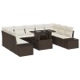 Conjunto de Sofá de Jardín de 10 Piezas con Cojines Marrón de Ratán Sintético by , Outdoor sofas - Ref: Foro24-3357981, Price...