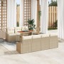 Conjunto de Sofás de Jardín de 8 Piezas con Cojines Beige Ratán Sintético von , Outdoor-Sofas - Ref: Foro24-3358535, Preis: 6...