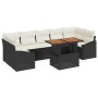 Juego de Sofás de Jardín de 8 Piezas con Cojines Negro Poliratán by , Outdoor sofas - Ref: Foro24-3358539, Price: 557,21 €, D...