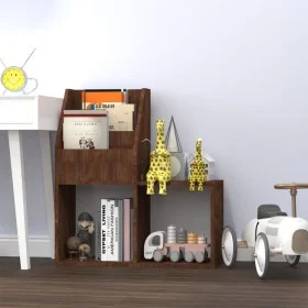 Plywood brown oak children's magazine rack 71x30x78.5 cm by vidaXL, Magazine racks - Ref: Foro24-339521, Price: 39,02 €, Disc...