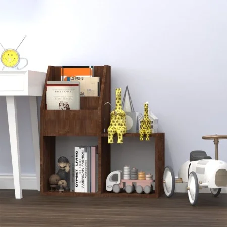 Plywood brown oak children's magazine rack 71x30x78.5 cm by vidaXL, Magazine racks - Ref: Foro24-339521, Price: 39,02 €, Disc...