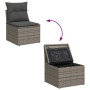Conjunto de Sofá de Jardín de 5 piezas con Cojines de Poliratán Gris by , Outdoor sofas - Ref: Foro24-3358631, Price: 399,92 ...