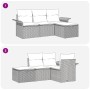 Juego de sofá de jardín de 4 piezas con cojines gris polirratán by , Outdoor sofas - Ref: Foro24-3358848, Price: 267,82 €, Di...
