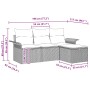Juego de sofá de jardín de 4 piezas con cojines gris polirratán by , Outdoor sofas - Ref: Foro24-3358848, Price: 267,82 €, Di...