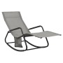Tumbona de acero y textilene gris de vidaXL, Tumbonas - Ref: Foro24-317592, Precio: 74,89 €, Descuento: %