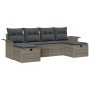 Juego de Sofá de Jardín de 6 Piezas con Cojines Gris Poliratán von , Outdoor-Sofas - Ref: Foro24-3358918, Preis: 367,01 €, Ra...