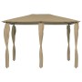 Cenador con cubiertas de postes taupé 3x4x2,6 m 160 g/m²