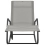 Tumbona de acero y textilene gris de vidaXL, Tumbonas - Ref: Foro24-317592, Precio: 74,89 €, Descuento: %