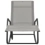 Tumbona de acero y textilene gris de vidaXL, Tumbonas - Ref: Foro24-317592, Precio: 81,65 €, Descuento: %