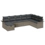 Set de Sofá de Jardín de 8 Piezas con Cojines Gris Ratán Poliéster by , Outdoor sofas - Ref: Foro24-3358928, Price: 498,07 €,...