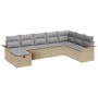 Juego de sofá de jardín de 8 piezas con cojines beige de poliratán by , Outdoor sofas - Ref: Foro24-3358929, Price: 501,84 €,...