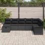 Conjunto de Sofá de Jardín de 8 Piezas con Cojines Negro Ratán Sintético | Foro24.es | Tu tienda online para hogar, jardín y más Foro24.es