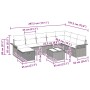 Juego de Sofás de Jardín de 9 Piezas con Cojines Ratán Sintético Negro by , Outdoor sofas - Ref: Foro24-3358936, Price: 514,9...