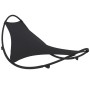 Rocking sun lounger with steel frame and black textilene fabric, equipped with wheels. by vidaXL, Loungers - Ref: Foro24-3176...