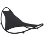 Rocking sun lounger with steel frame and black textilene fabric, equipped with wheels. by vidaXL, Loungers - Ref: Foro24-3176...