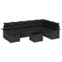 Juego de Sofá de Jardín de 9 Piezas con Cojines Negro Poliratán by , Outdoor sofas - Ref: Foro24-3358942, Price: 568,66 €, Di...