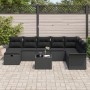 Juego de Sofá de Jardín de 9 Piezas con Cojines Negro Poliratán by , Outdoor sofas - Ref: Foro24-3358942, Price: 568,66 €, Di...