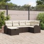 Juego de Sofás de Jardín de 6 Piezas con Cojines Marrón Poliratán by , Outdoor sofas - Ref: Foro24-3359077, Price: 401,10 €, ...