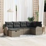 Juego de Sofás de Jardín de 6 Piezas con Cojines Gris Poliratán by , Outdoor sofas - Ref: Foro24-3359078, Price: 385,17 €, Di...